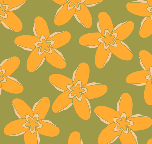 Groovy Plumeria Surface Pattern