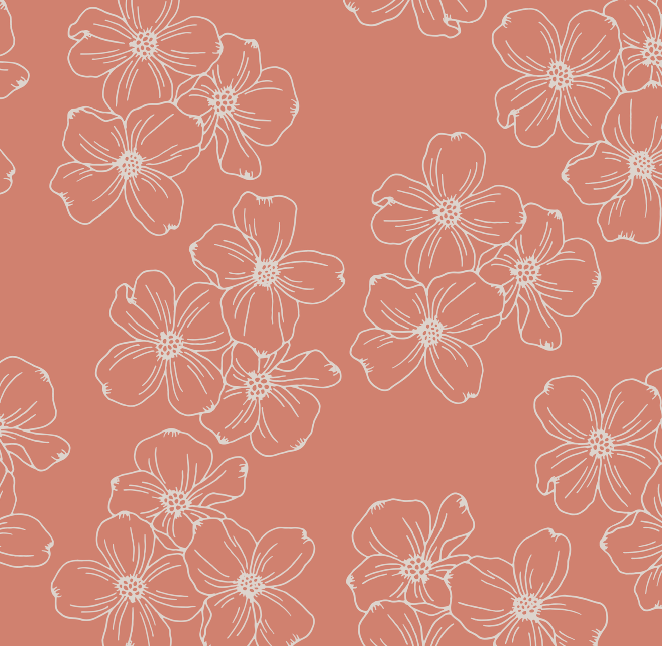 Hand Drawn Flower Surface Pattern