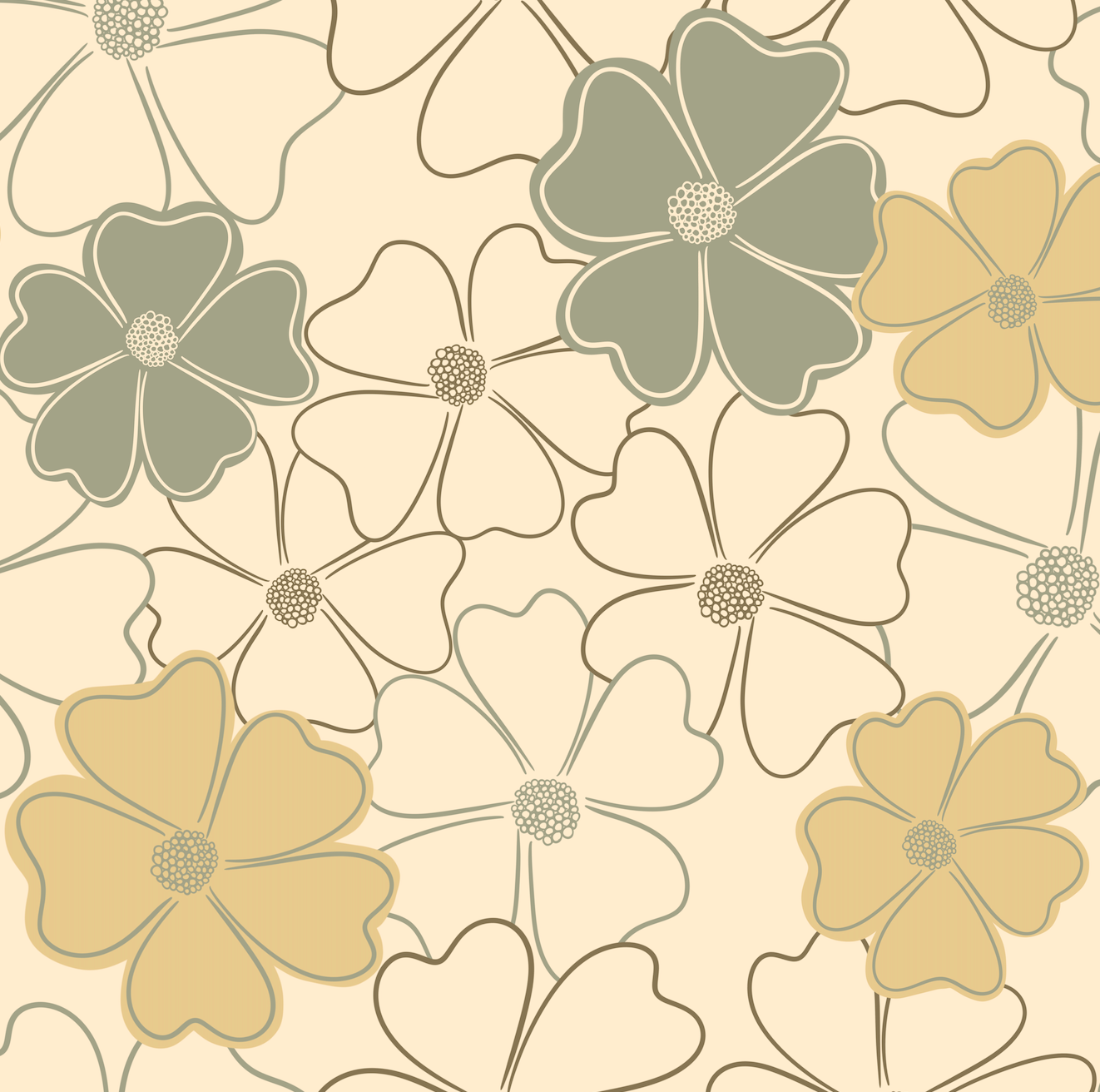 Groovy Flower Surface Pattern