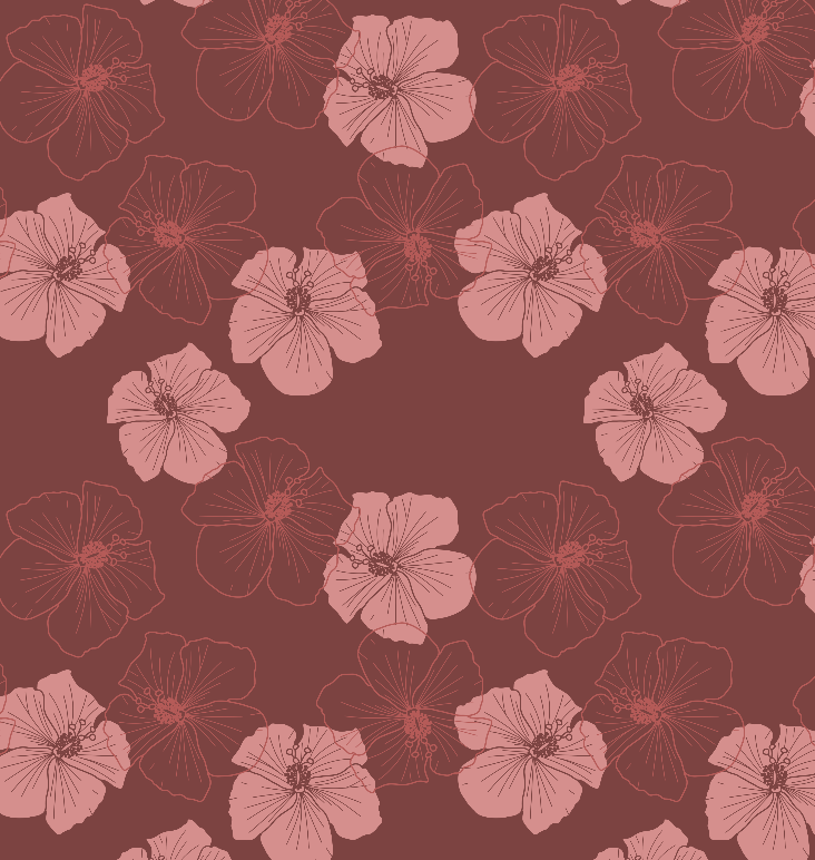 Hibiscus Repeat Surface Pattern for My Little Sunshine