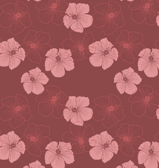 Hibiscus Repeat Surface Pattern for My Little Sunshine