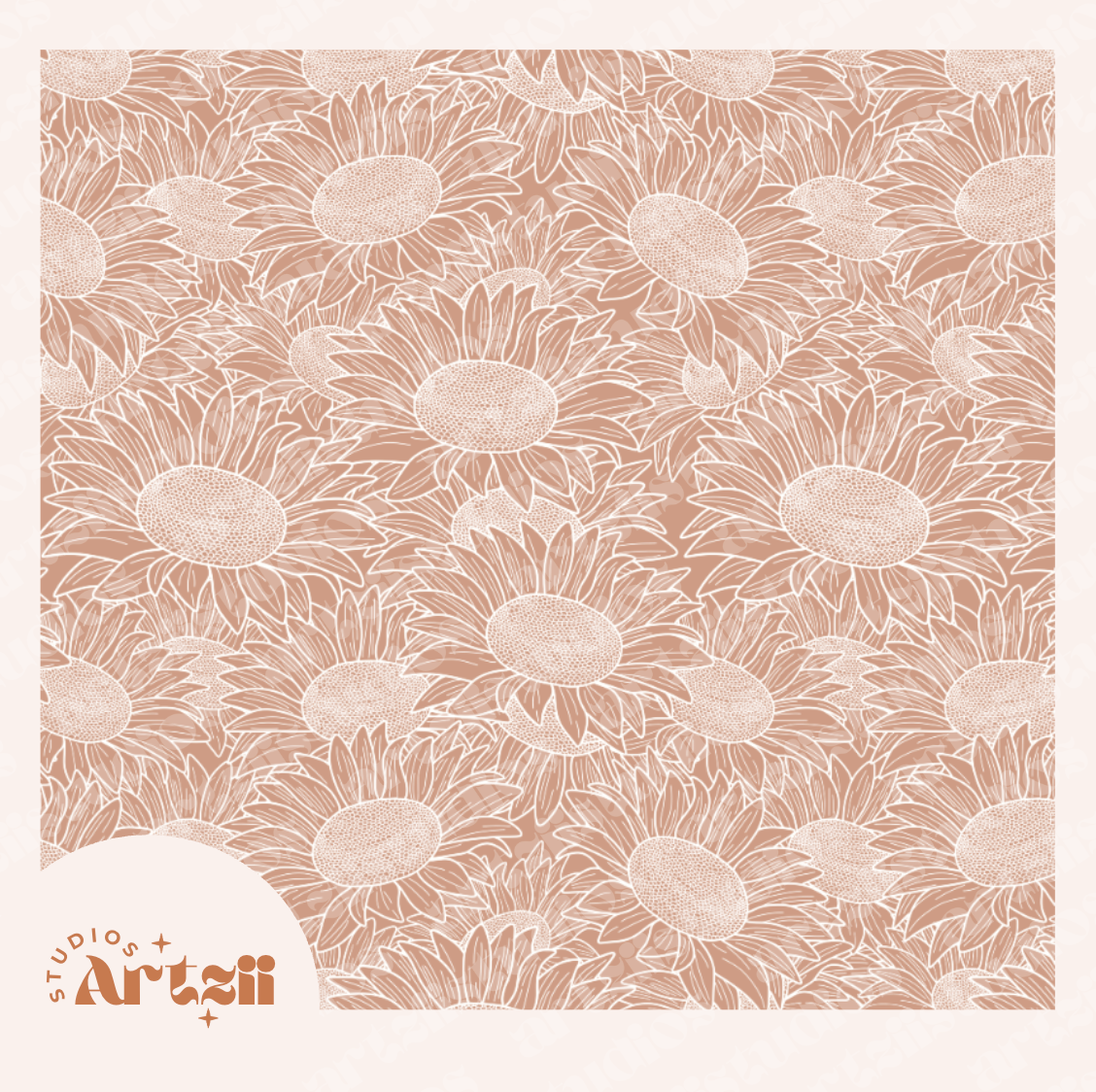 Sunflower Fields Repeat Surface Pattern