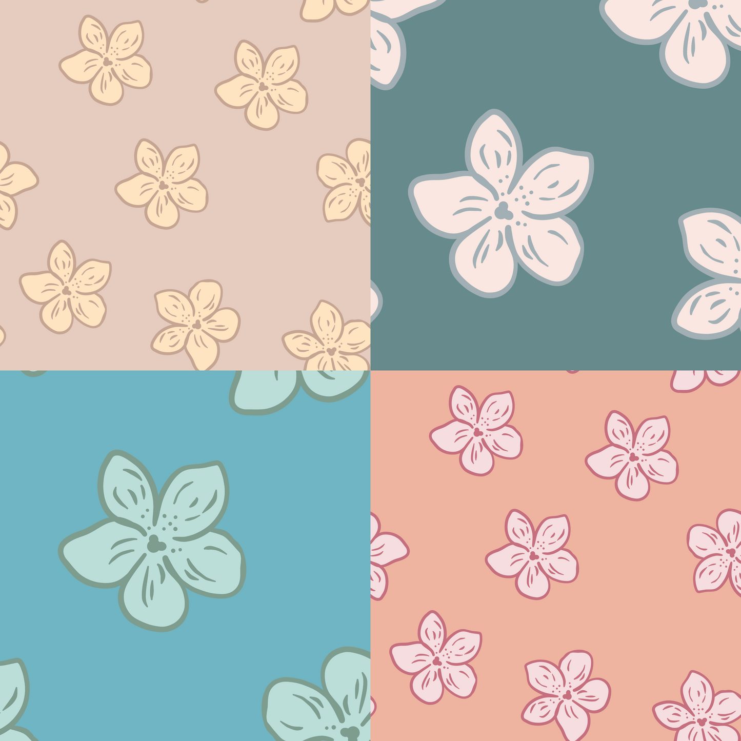 Floral Hidden Mickey Repeat Surface Pattern for Shophavenmae