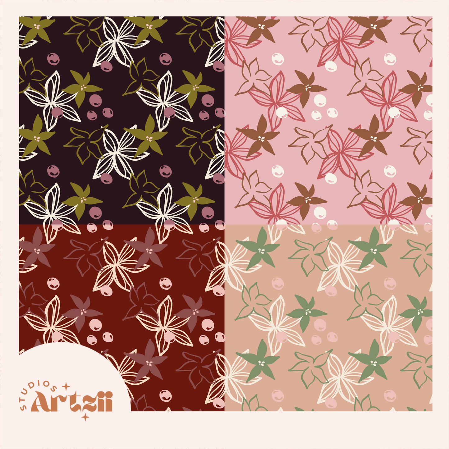 Stephanotis Repeat Surface Pattern #75