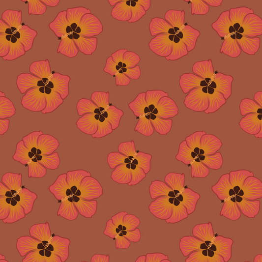 Summer Hau Flower Repeat Surface Pattern