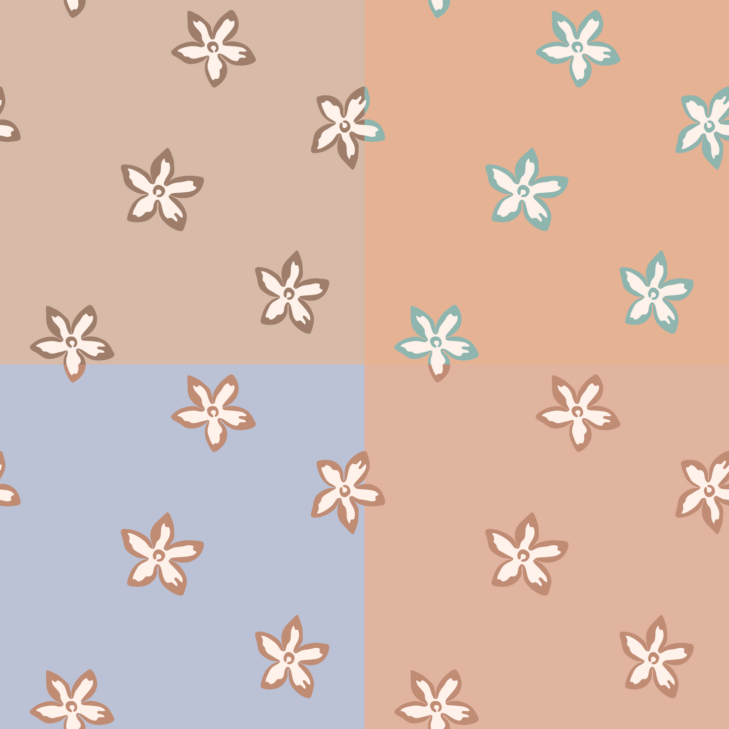 Summer Stephanotis Repeat Surface Pattern