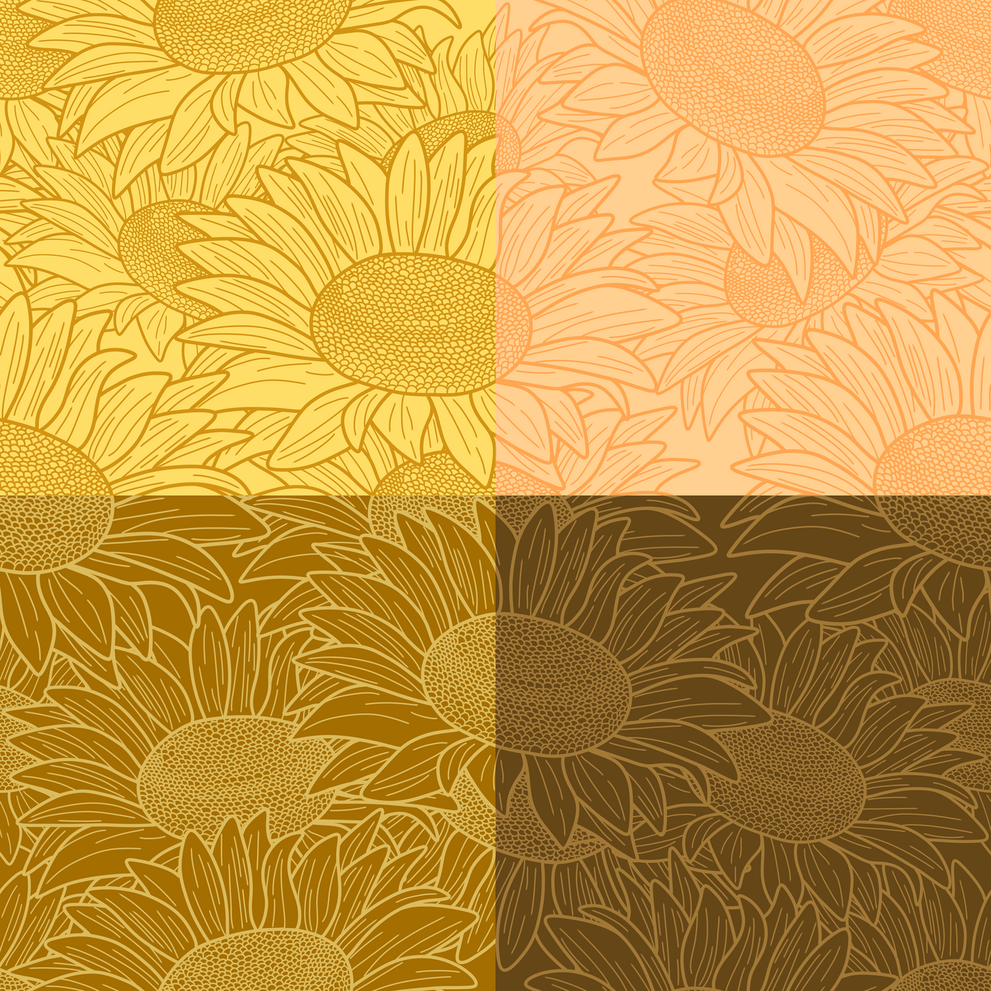 Sunflower Fields Repeat Surface Pattern