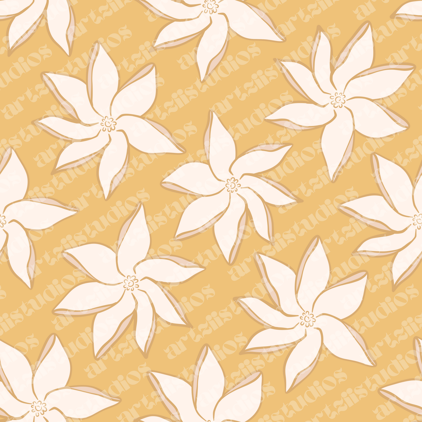 Sunshine Tiare Repeat Surface Pattern