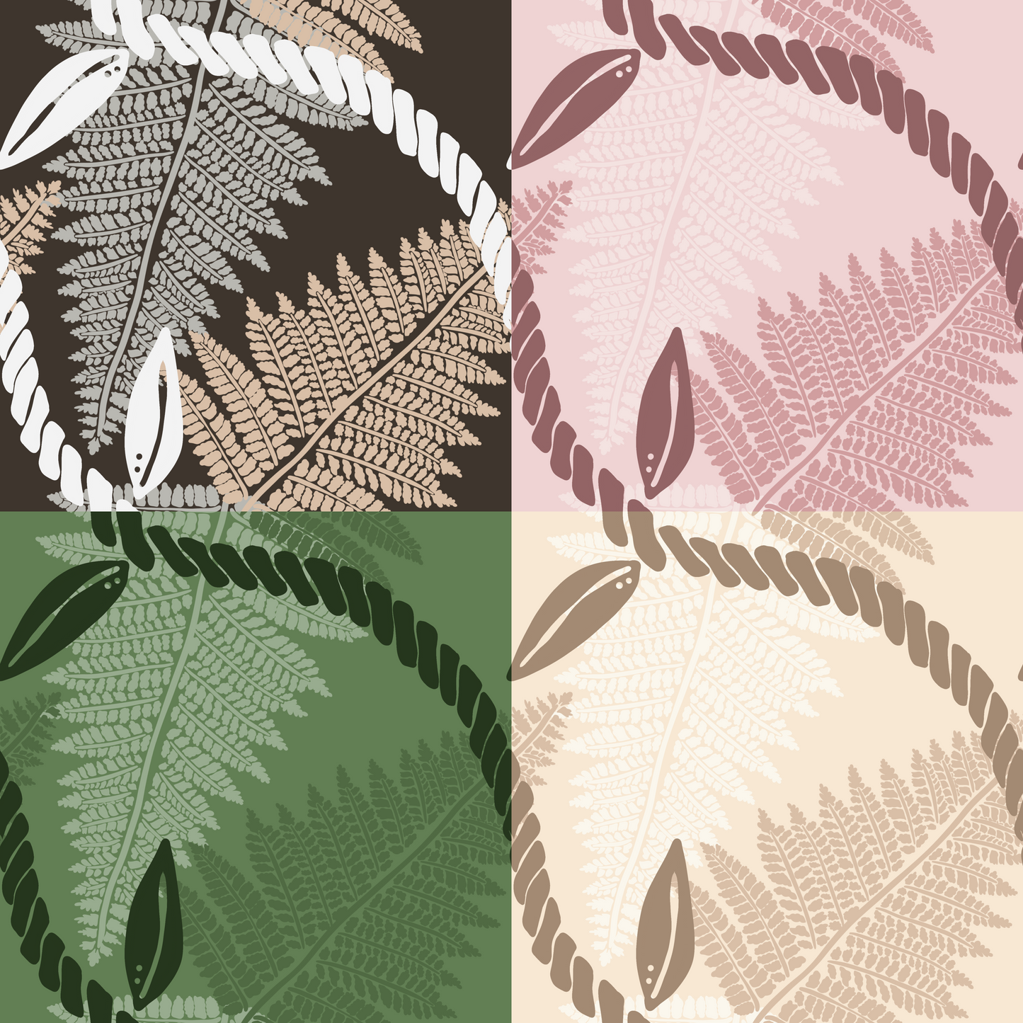 Ti Leaf Palapalai Repeat Surface Pattern