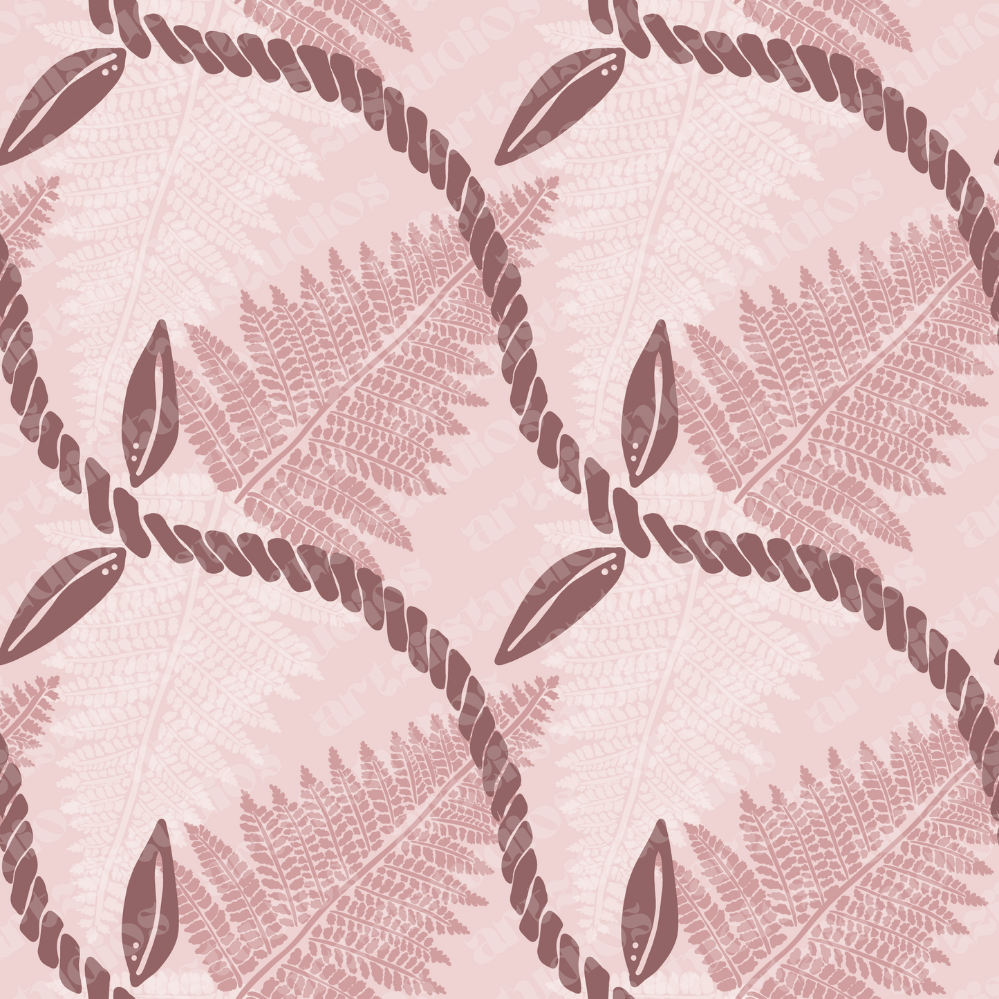 Ti Leaf Palapalai Repeat Surface Pattern