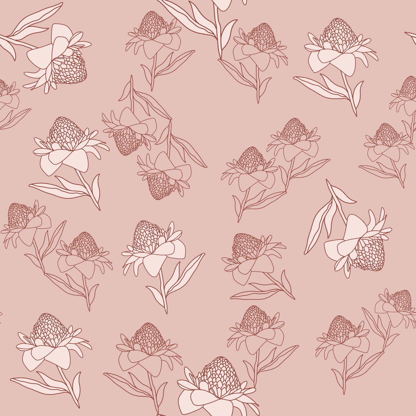 Torch Ginger Repeat Surface Pattern