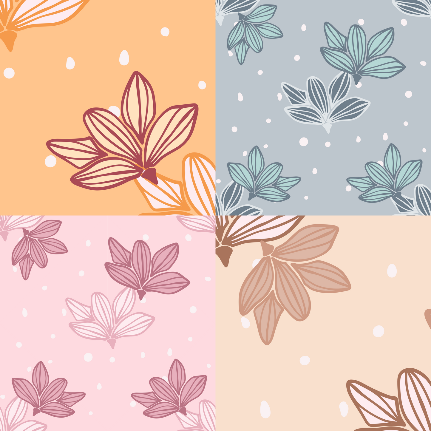 Naupaka Fall Repeat Surface Pattern For ShopReiko