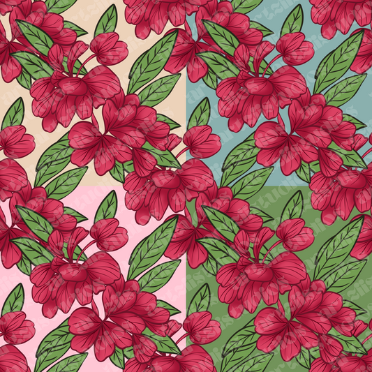 Aalii Flower Repeat Surface Pattern for D&A Fash