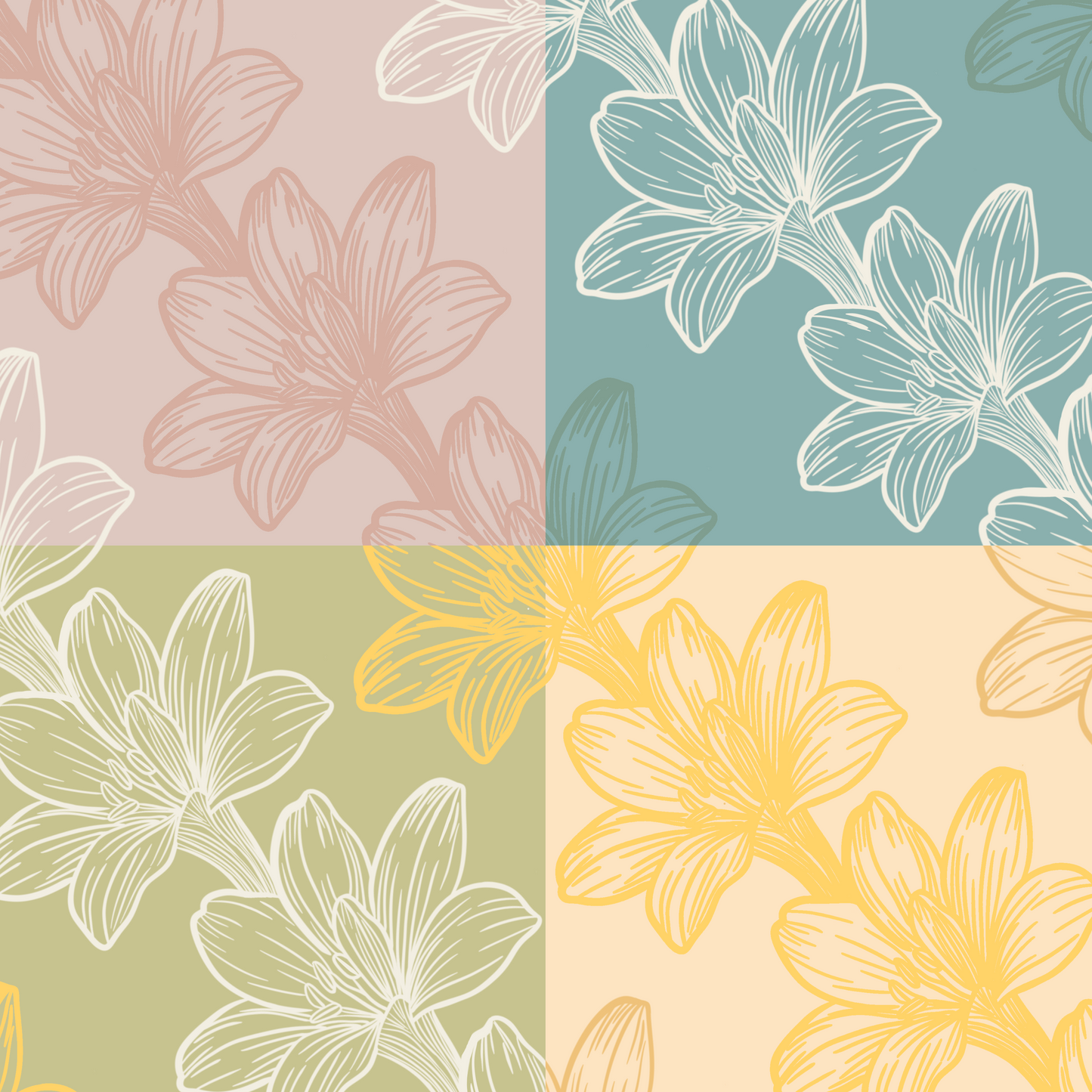 Lily Lei Repeat Surface Pattern
