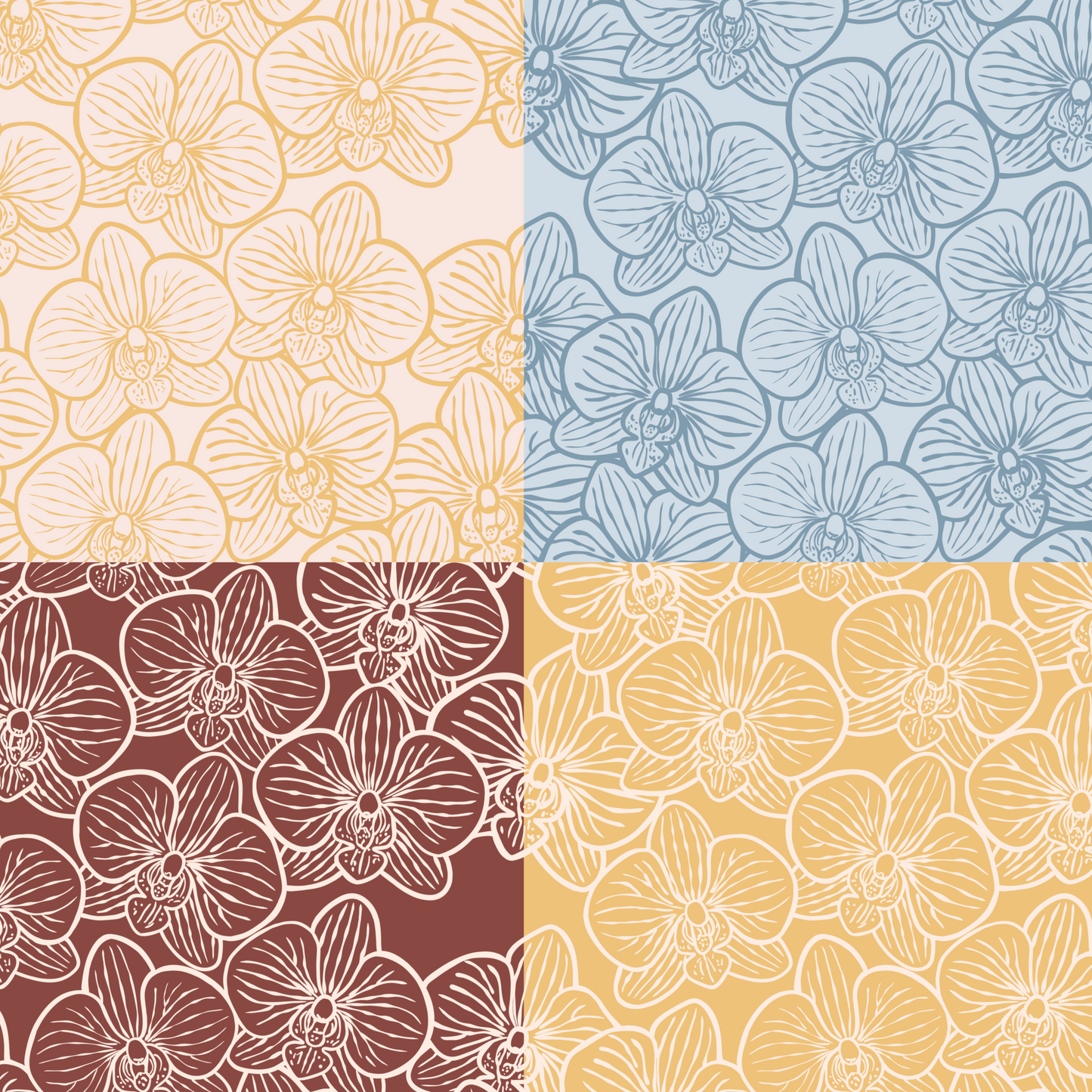 Orchid Frenzy Repeat Surface Pattern