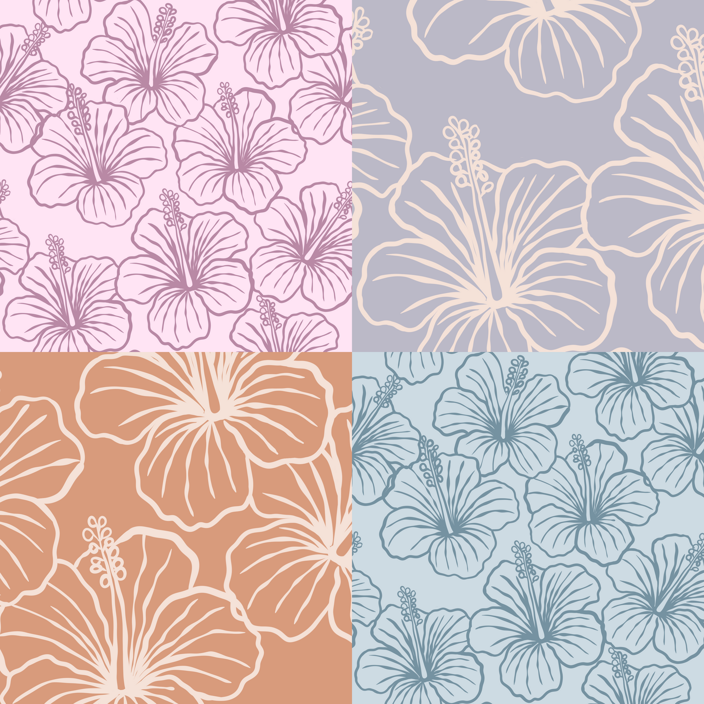 Hibiscus Babe Surface Pattern
