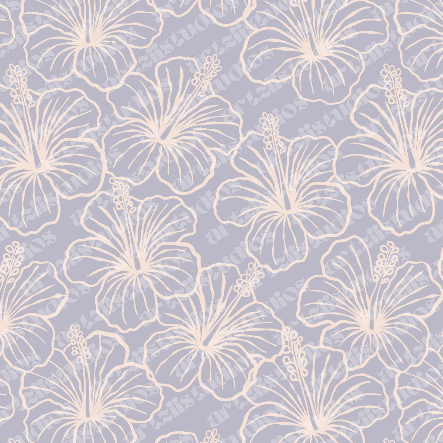 Hibiscus Babe Surface Pattern