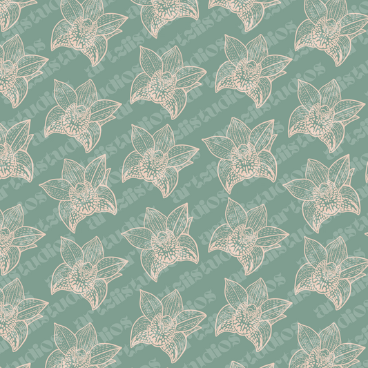 Simple Orchid Repeat Surface Pattern