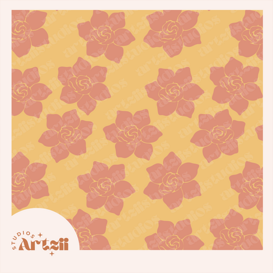 Gardenia Love Repeat Surface Pattern