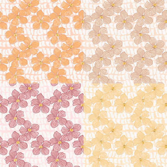 Soft Simple Orchid Repeat Surface Pattern for Maluhia Babe