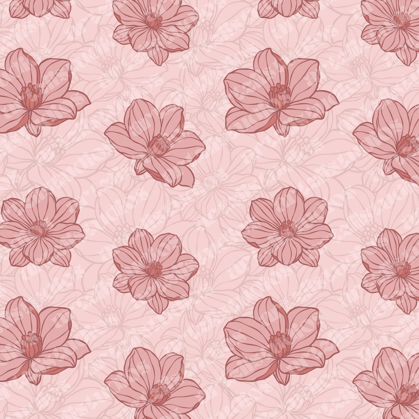 Jasmine Bloom Repeat Surface Pattern
