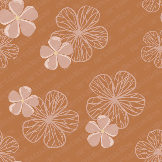 Mosaic Plumeria Surface Pattern