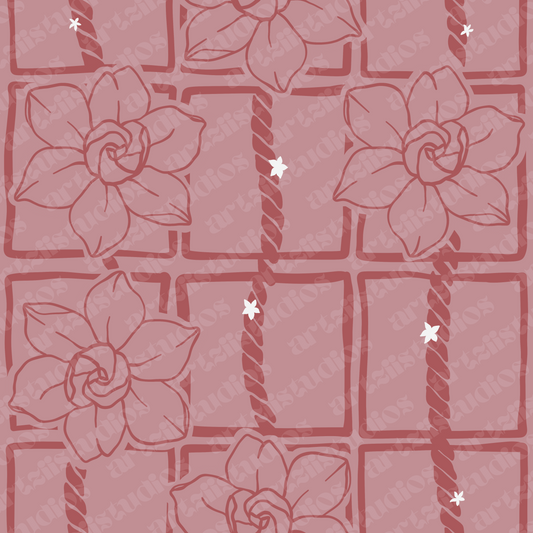 Block Gardenia Repeat Surface Pattern