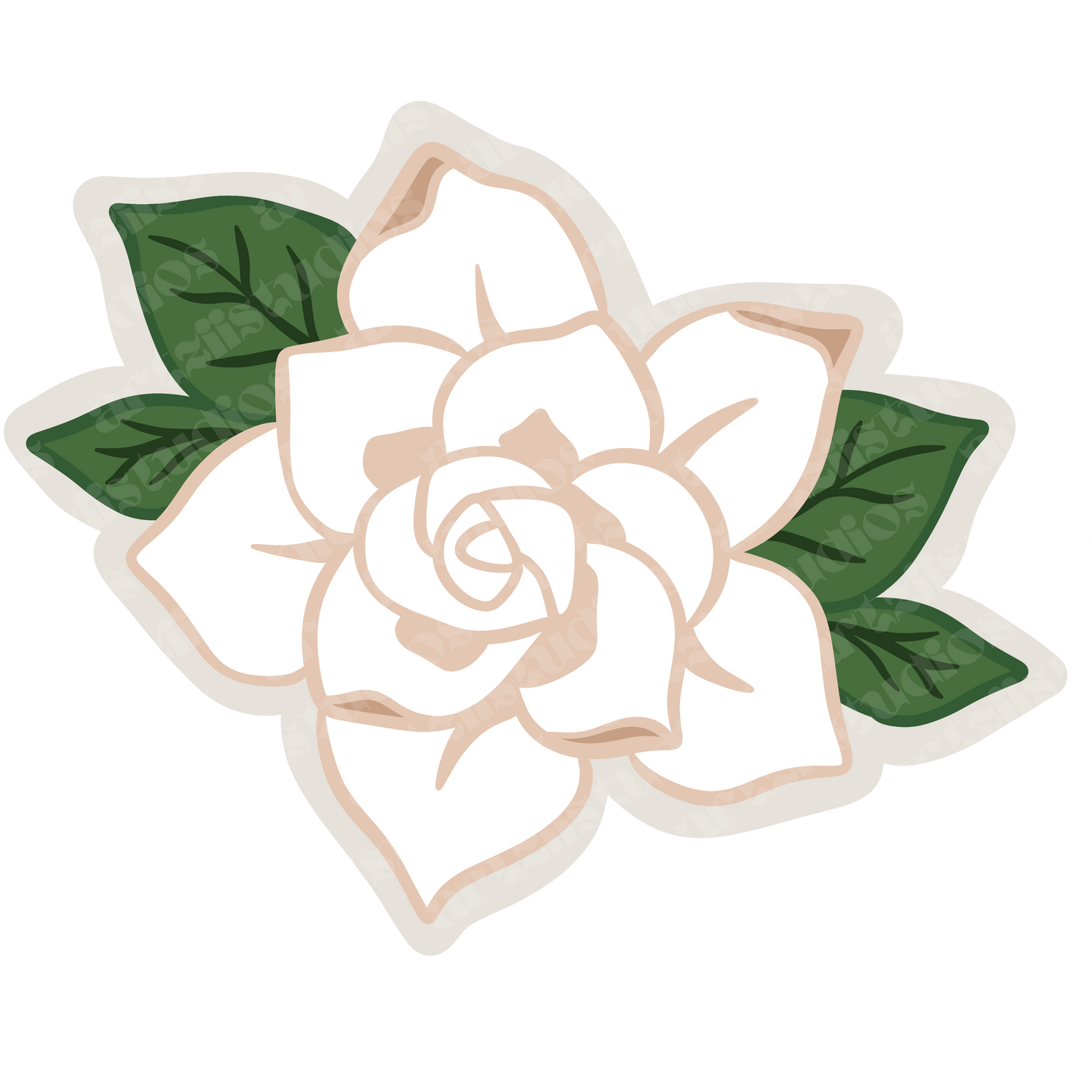 Gardenia Repeat Surface Pattern and Graphic for Ashley L