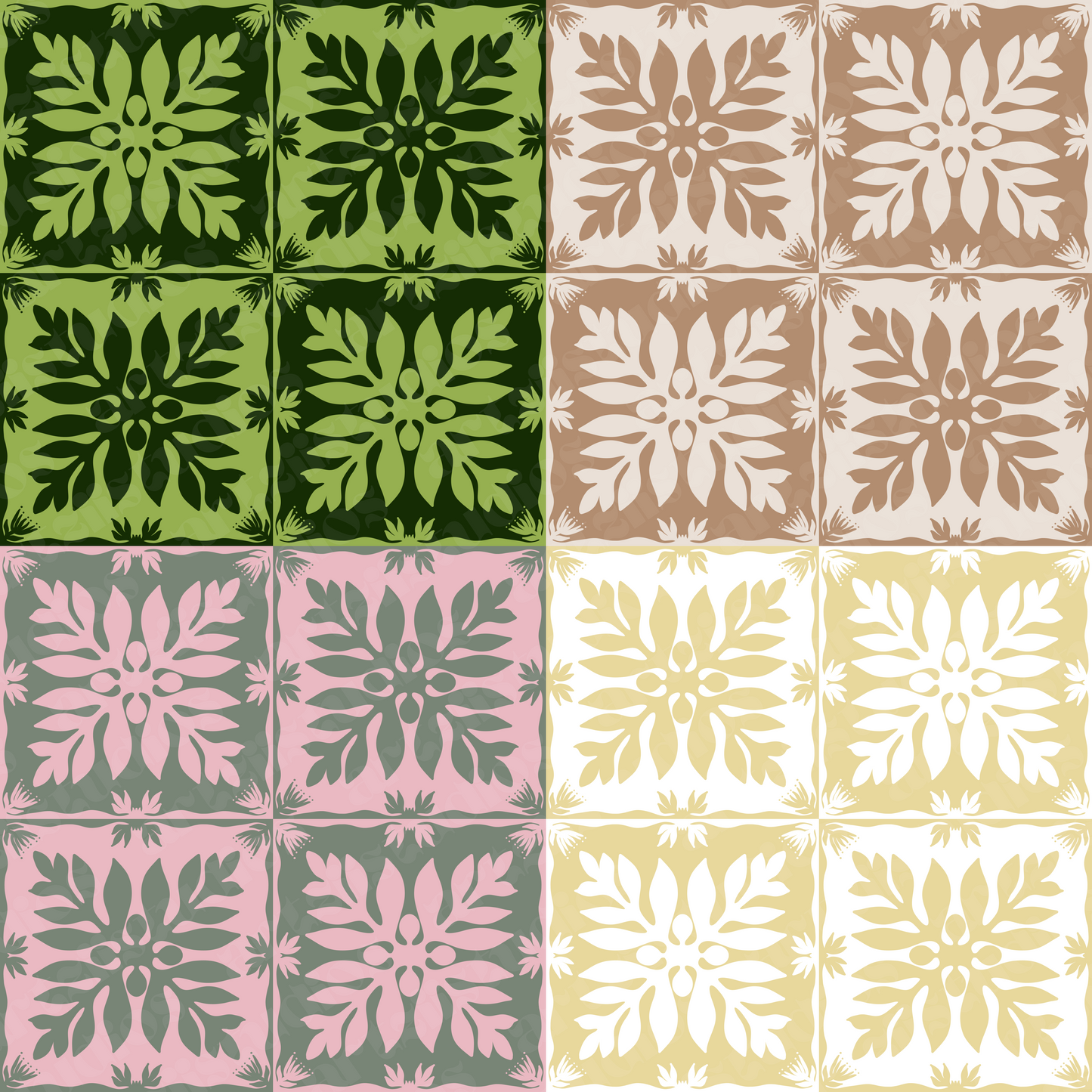 Ulu Checkered Repeat Surface Pattern for Wailea Co