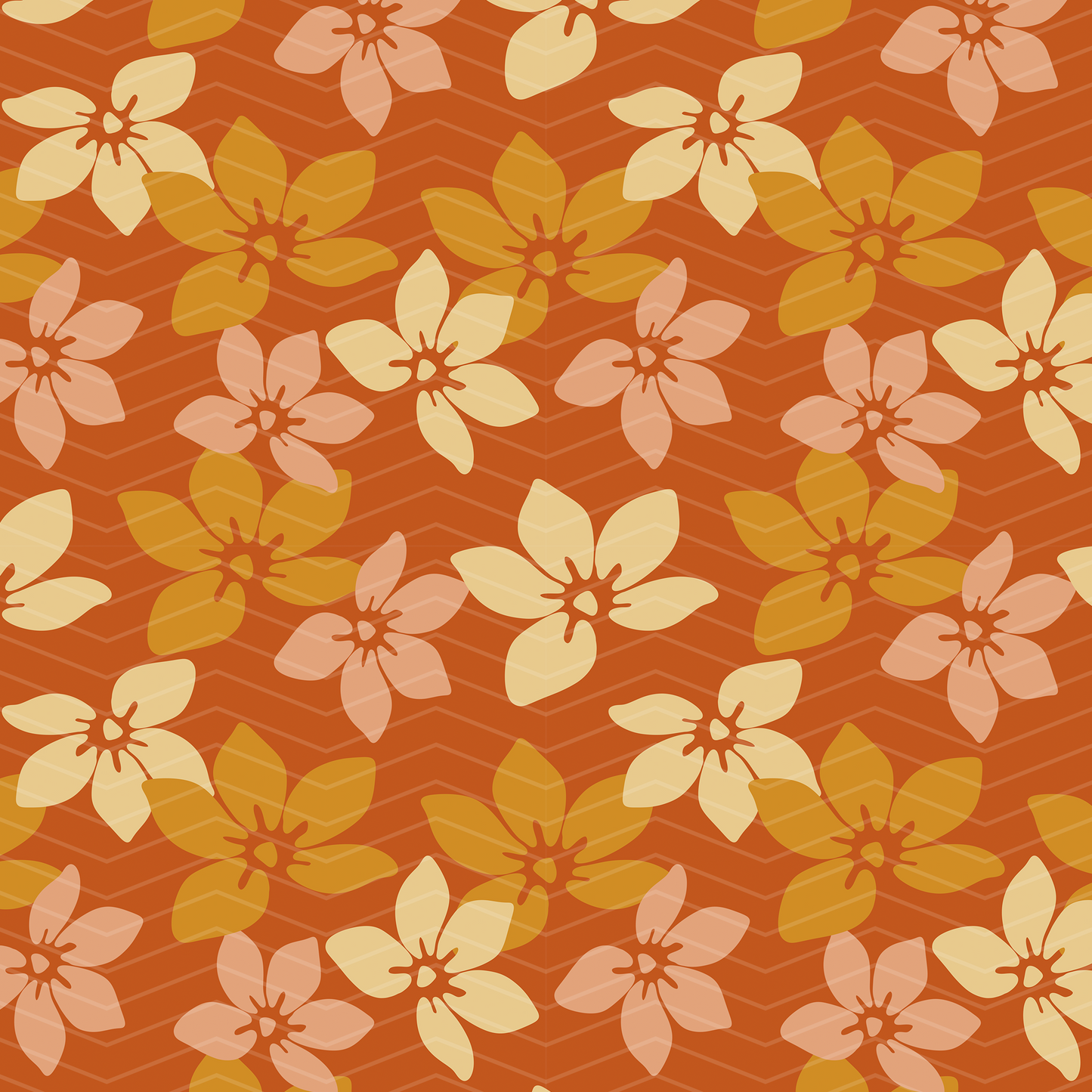 Retro Naupaka Surface Pattern