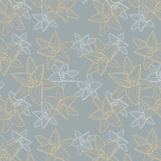 White Lilies Repeat Surface Pattern