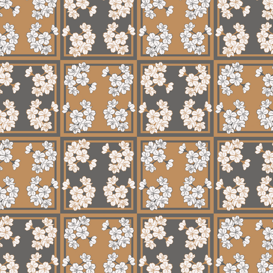 Cherry Blossom Squares Repeat Surface Pattern