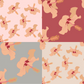 Sunset Hibiscus Repeat Surface Pattern