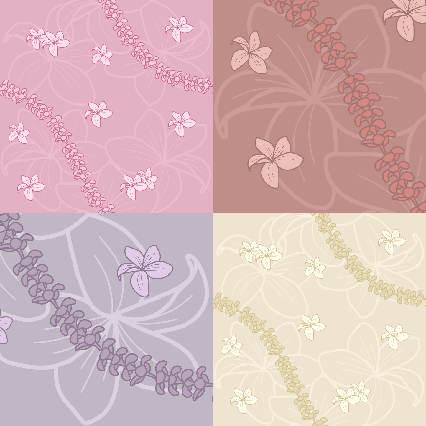 Plumeria Bliss Repeat Surface Pattern