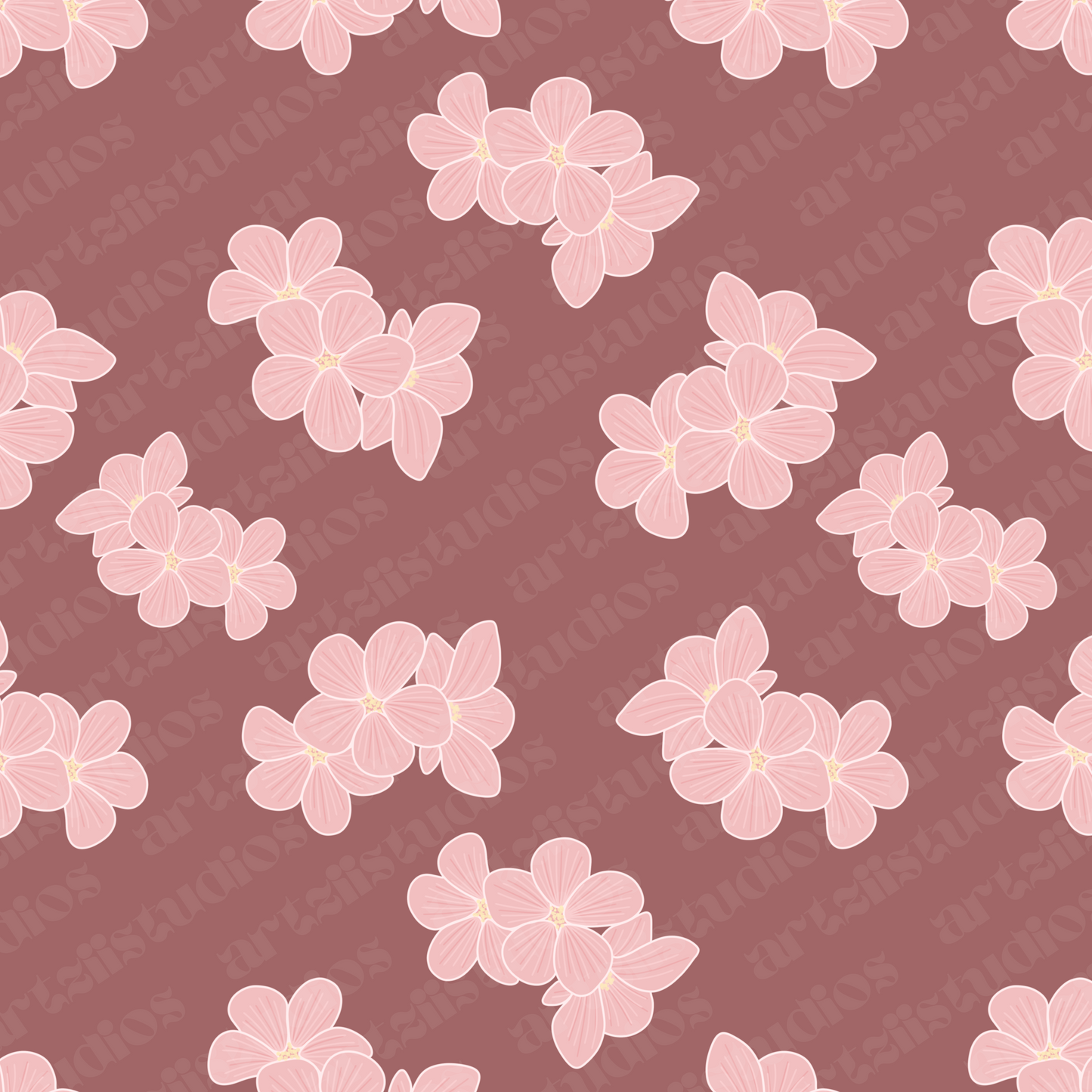 Floral Trio Repeat Surface Pattern