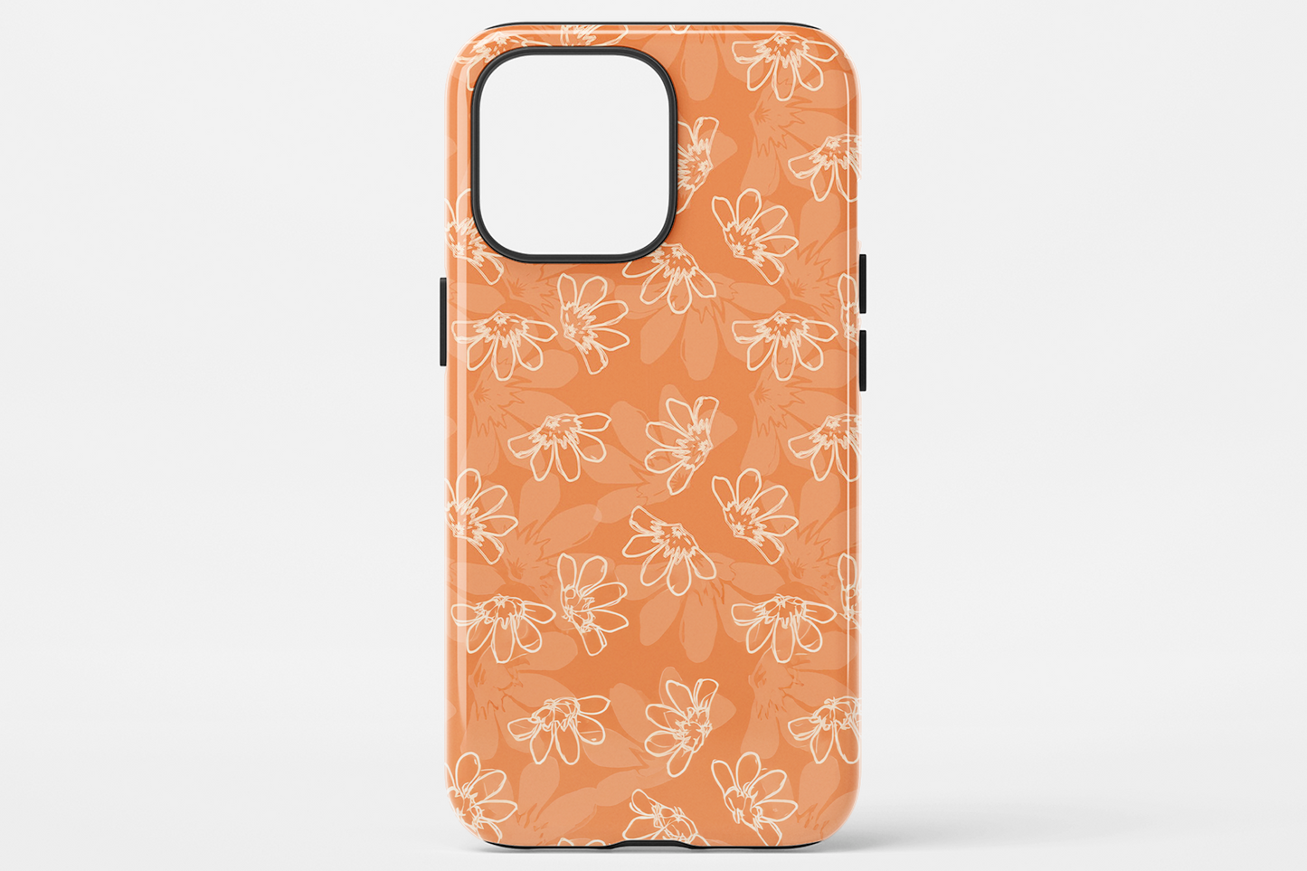 Vintage Floral Phone Case Orange