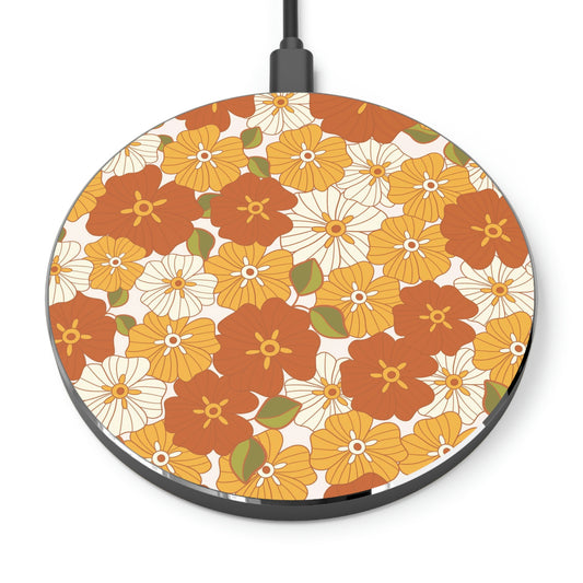 Retro Flowers Wireless Charger