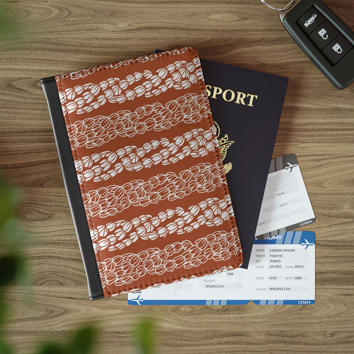 Warm Pikake Lei Passport Cover